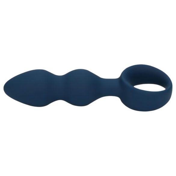 Loveline - Blue Ringed Anal Dildo - Medium Size