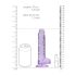 REALROCK - Lifelike Clear Dildo - Purple (17cm)