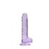 REALROCK - Lifelike Clear Dildo - Purple (17cm)