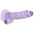REALROCK - Lifelike Clear Dildo - Purple (17cm)