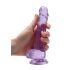 REALROCK - Lifelike Clear Dildo - Purple (17cm)