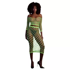 Ouch! - Neon Green Glow-in-the-Dark Skirt & Top Set