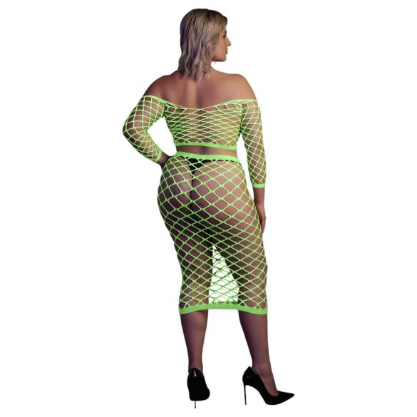 Ouch! - Neon Green Glow-in-the-Dark Skirt & Top Set