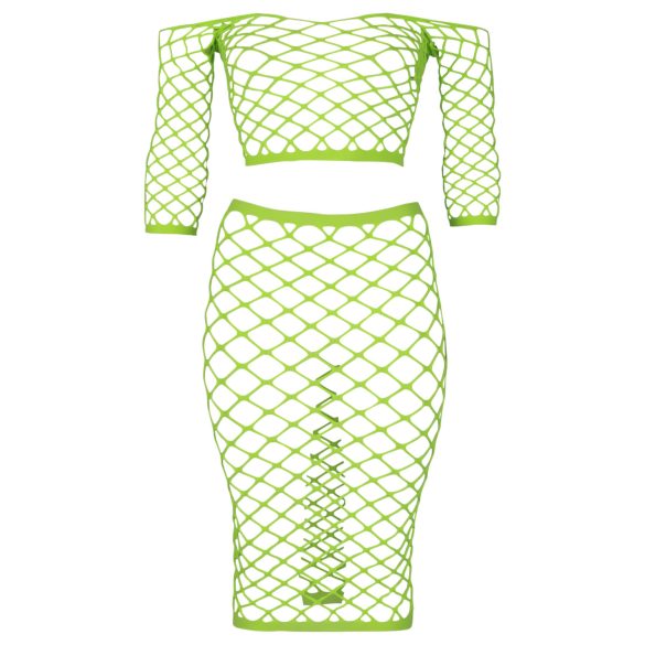 Ouch! - Neon Green Glow-in-the-Dark Skirt & Top Set