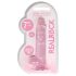 REALROCK - Pink Transparent Lifelike Dildo (17cm)