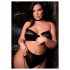 Le Désir Plus Size - 3-Piece Lingerie Set - Black (XL-4XL)
