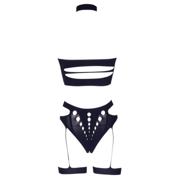 Le Désir Plus Size - 3-Piece Lingerie Set - Black (XL-4XL)