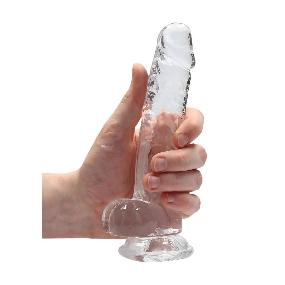REALROCK - Clear Lifelike Dildo - Transparent (17cm)