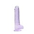 REALROCK - Lifelike Purple Dildo - Transparent (19cm)