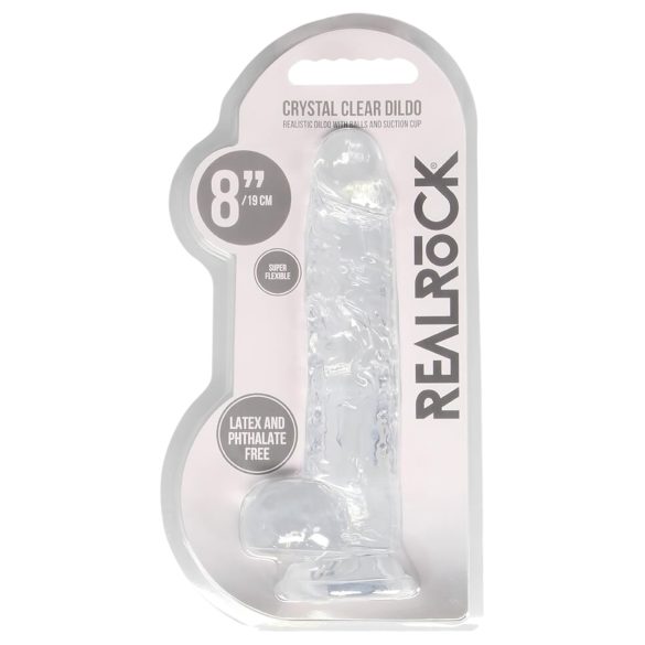 REALROCK - Clear Lifelike Dildo - Transparent (19cm)