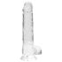 REALROCK - Clear Lifelike Dildo - Transparent (19cm)