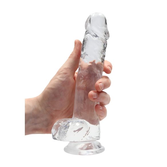 REALROCK - Clear Lifelike Dildo - Transparent (19cm)