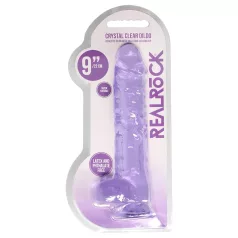 REALROCK - Lifelike Transparent Dildo - Purple (22cm)