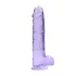 REALROCK - Lifelike Transparent Dildo - Purple (22cm)