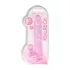 REALROCK - Transparent Lifelike Dildo - Pink (22cm)