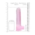 REALROCK - Transparent Lifelike Dildo - Pink (22cm)