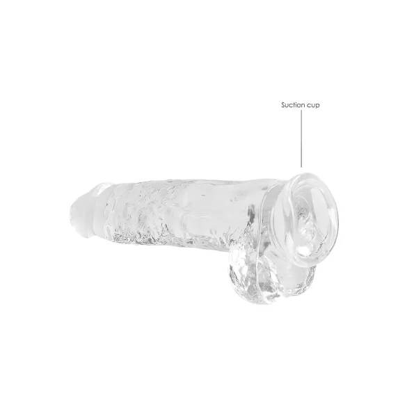 REALROCK - Transparent Lifelike Dildo - Clear (22cm)