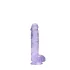 REALROCK - Lifelike Transparent Dildo - Purple (15cm)