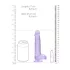 REALROCK - Lifelike Transparent Dildo - Purple (15cm)