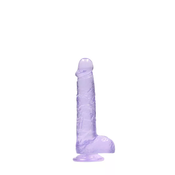 REALROCK - Lifelike Transparent Dildo - Purple (15cm)