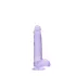 REALROCK - Lifelike Transparent Dildo - Purple (15cm)