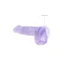 REALROCK - Lifelike Transparent Dildo - Purple (15cm)