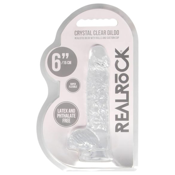 REALROCK - 15cm Crystal-Clear Lifelike Dildo
