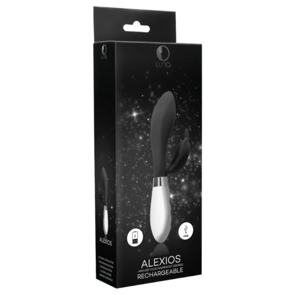 Alexios - Butterfly Clitoral Vibrator with Flexible Arm (Black)