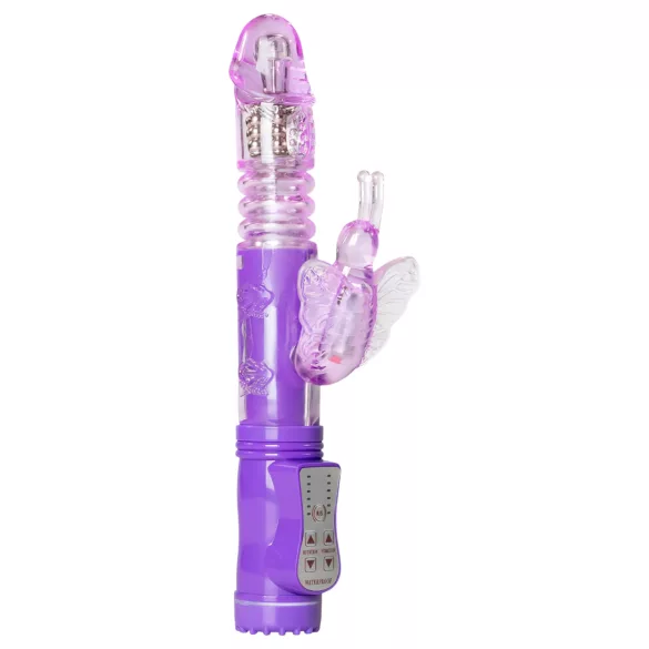 Easytoys Butterfly - Rotating & Thrusting Vibrator (Purple)