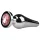 EasyToys Metal No.11 - silver anal plug with pink gem, cone-shaped (3.5 cm)