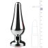 Easytoys Metal No.11 - Pink Gem Cone Anal Plug - Silver (3.5cm)