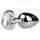Easytoys Metal No.2 - Heart Jewel Anal Plug (Silver-White)