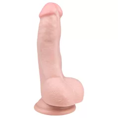 Easytoys - Suction Cup Dildo with Balls (15cm) - Natural