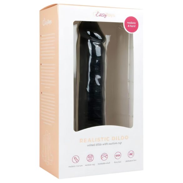 Easytoys - Realistic Suction Cup Dildo (8") - Black