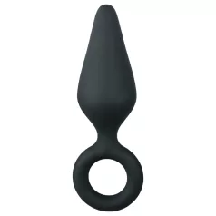 EasyToys Ringed Anal Plug - Medium (Black)