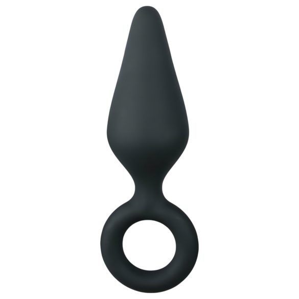 EasyToys Ringed Anal Plug - Medium (Black)