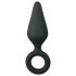 EasyToys Ringed Anal Plug - Medium (Black)