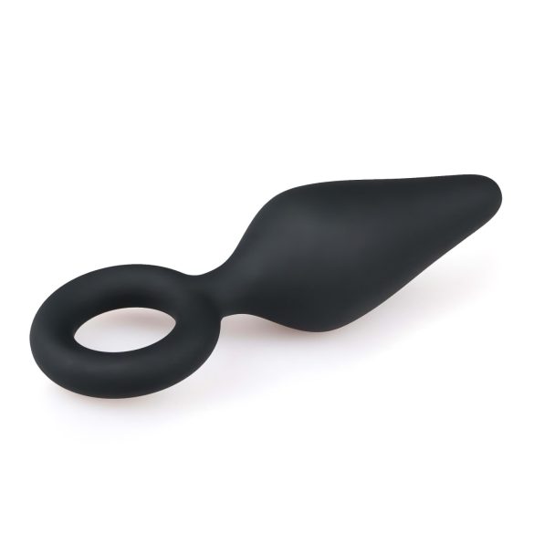EasyToys Ringed Anal Plug - Medium (Black)