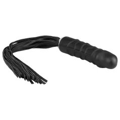 Easytoys Dual Delight - Black Flogger & Silicone Dildo Combo