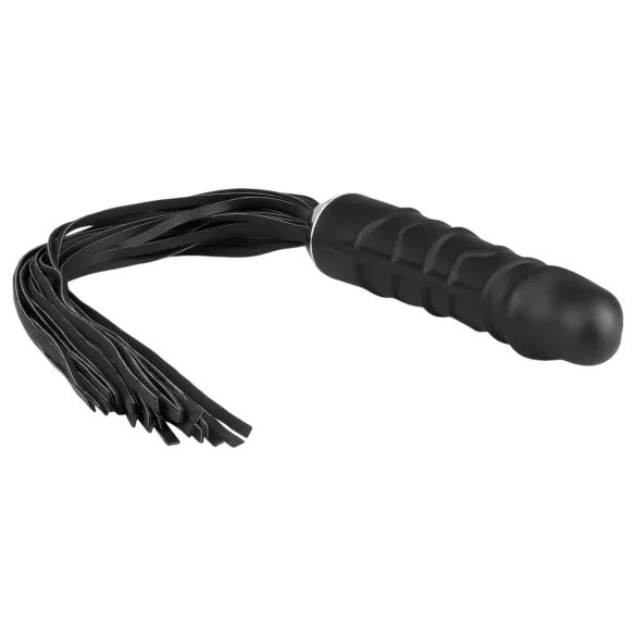 Easytoys Dual Delight - Black Flogger & Silicone Dildo Combo