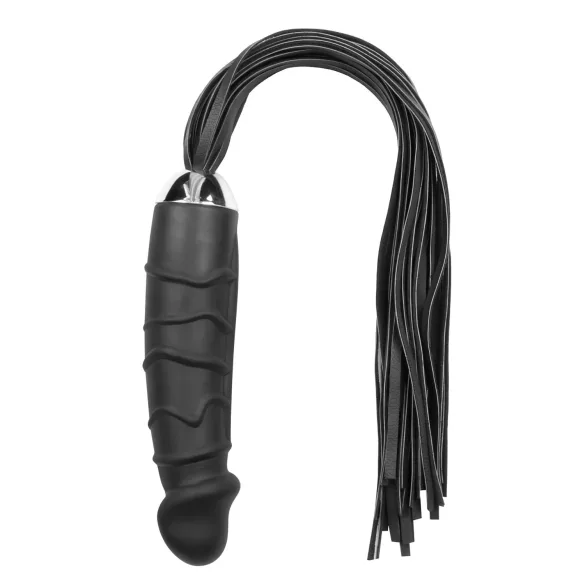 Easytoys Dual Delight - Black Flogger & Silicone Dildo Combo
