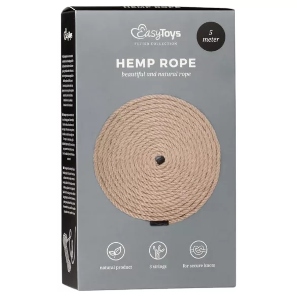 Easytoys Hemp Rope - Natural Bondage Rope (5m)