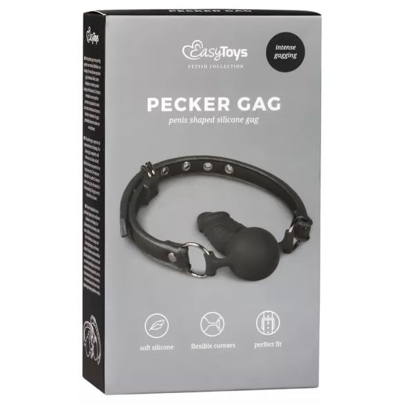 EasyToys - Gag with Internal Dildo (Black)