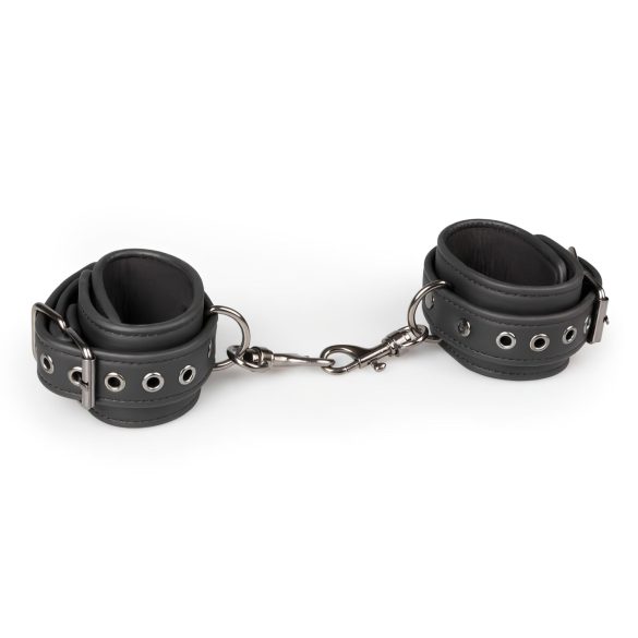 Easytoys - Black Faux Leather Handcuffs