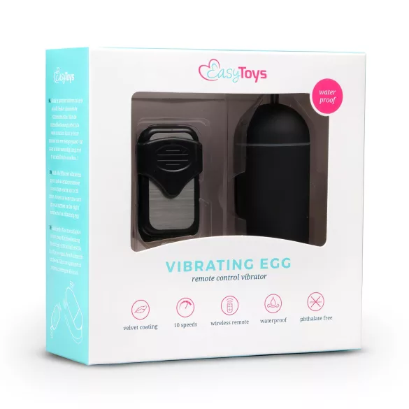 EasyToys - Remote Control Vibrating Egg (Black)