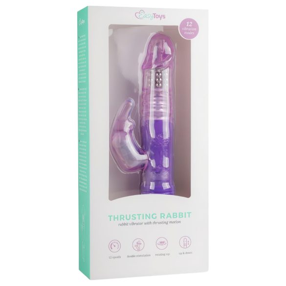 Easytoys Bunny - Thrusting & Rotating Vibrator (Purple)