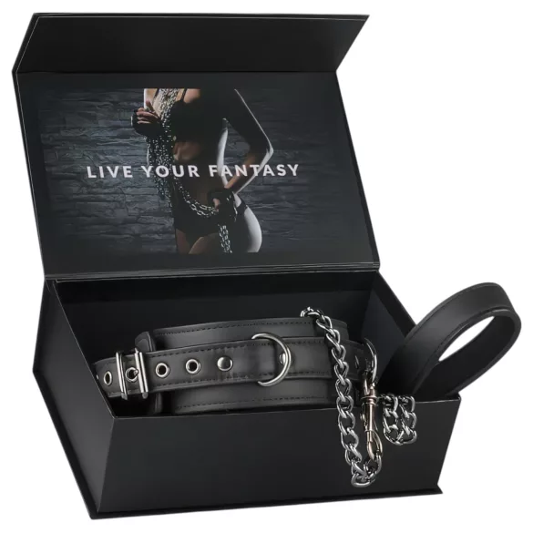 Easytoys - Fetish Collar and Leash Set (Black)