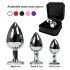 Rimba XS - Silver Metal Anal Plug with Red Gem