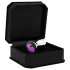 Rimba XS - Silver Metal Anal Plug with Purple Gem