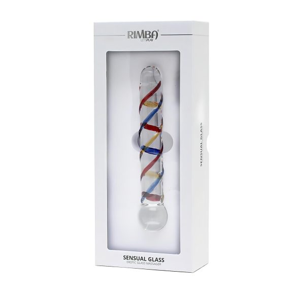 Rimba Rachella - Double Glass Dildo (Clear - Colorful)